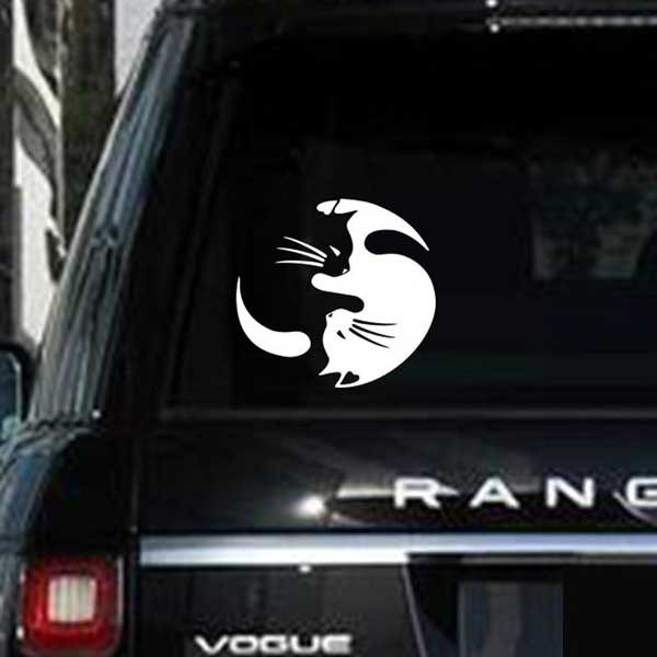カーステッカー ステッカー 車 車用 猫 ねこ ネコ モノクロ シンプル 可愛い ホワイト ブラック 白 黒 ボディ 窓 反射 防水  送料無料の通販はau PAY マーケット nogistic au PAY マーケット－通販サイト
