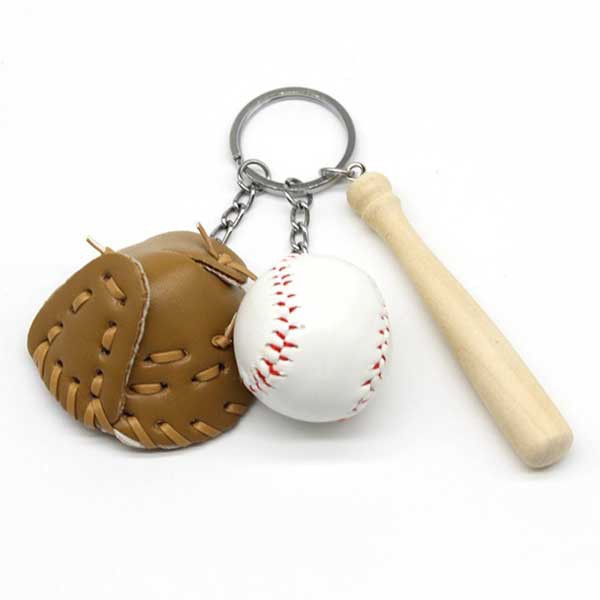 キーホルダー 野球　ベースボール　シルバー　小物　グッズ　おもしろ