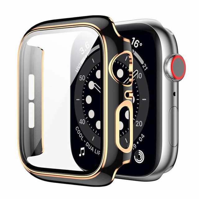 アップルウォッチ カバー ケース apple watch シリーズ 7 6 se 5 4 3 41mm 45mm 保護 ゴールド シルバー ライン  高級 高級感 ガラス付ケの通販はau PAY マーケット - Kaga.Lab au PAY マーケット店