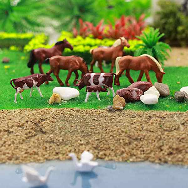 買い誠実 馬模型 うま 小サイズ 1：150 動物フィギュア 塗装動物 情景コレクション 鉄道模型 ジオラマ 建築模型 電車模型