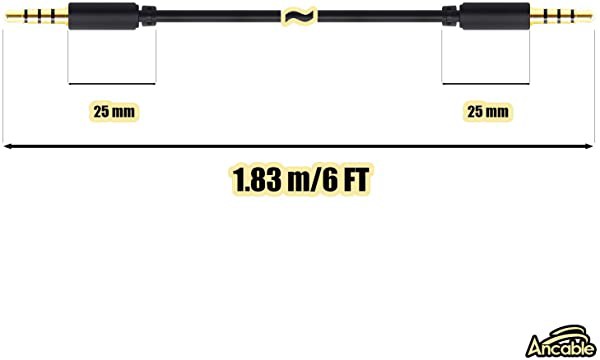 4極 オーディオケーブル aux 3.5mm四極ステレオミニプラグ 1m オスオス TRRSケーブル イヤホンヘッドホンジャックコード 音声ケ  ...の通販はau PAY マーケット - nogistic