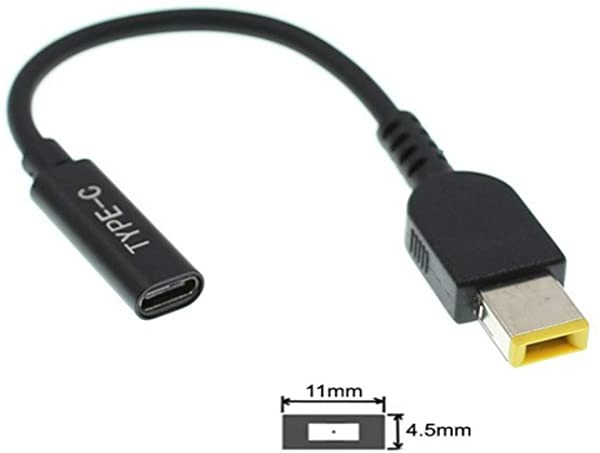 タイプC USB-C 入力 DC 11×4.5 mm 変換 NEC Lenovo ノートパソコン 充電器 レノボ LAVIE 方口 スリムチップ PD  充電 TYPE-C 変換アダプ｜au PAY マーケット