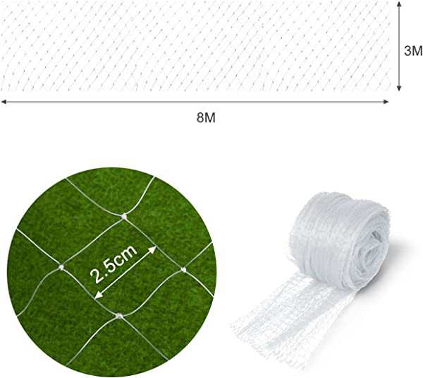 防鳥ネット ベランダ 透明 3m*8m 鳥よけネット鳩よけネット ナイロン