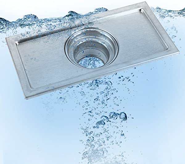 スクエアシャワー床排水カバー、4インチソリッド真鍮バスルーム 