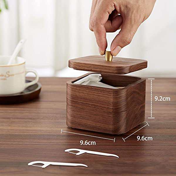 小物入れ ボックス 収納 ボックス 卓上収納 木箱 蓋付き 綿棒入れ 物ボックス 木箱 胡桃の木