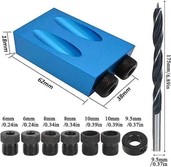 15度斜め ドリルガイド 穴あけガイド ポケットホールジグ 15°斜め ポケット穴ドリルキット 木工斜めドリルガイドセット 木工斜め穴ロケーターセット  6/8/10mm ドリルビットパンチャー付き アルミ合金製 ポジショナーロケーターツール 穴あけ 木工用ガイド斜 ...の通販はau ...