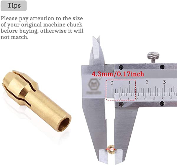 回転工具セット用 4.3mm シャンク コレットチャックセット モーター