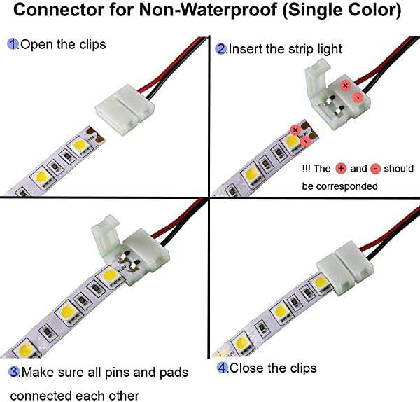 ledテープ 延長用ケーブル コネクタ 人気 8mm 3528 smd