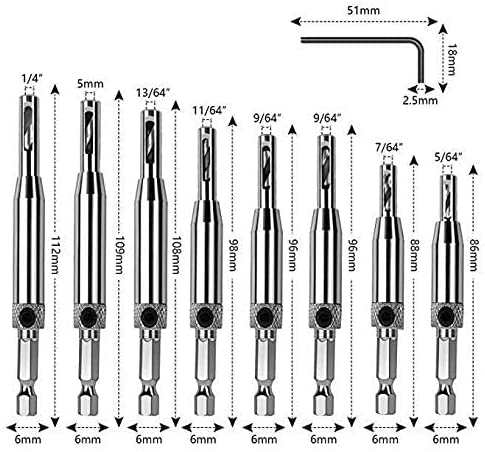 センタードリルビットセット ヒンジセンター出し用 センタードリルガイド HSS六角軸ドリルビット 蝶番 下穴用 六角スパナ付き 16本セットの通販はau  PAY マーケット - nogistic | au PAY マーケット－通販サイト
