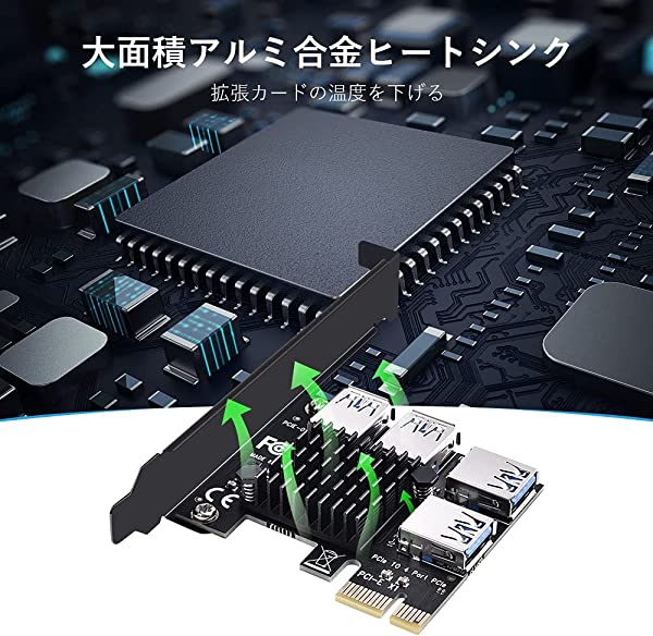 PCI-E 1 4 USB3.0拡張カード ビットコインマイニング用 PCIE拡張