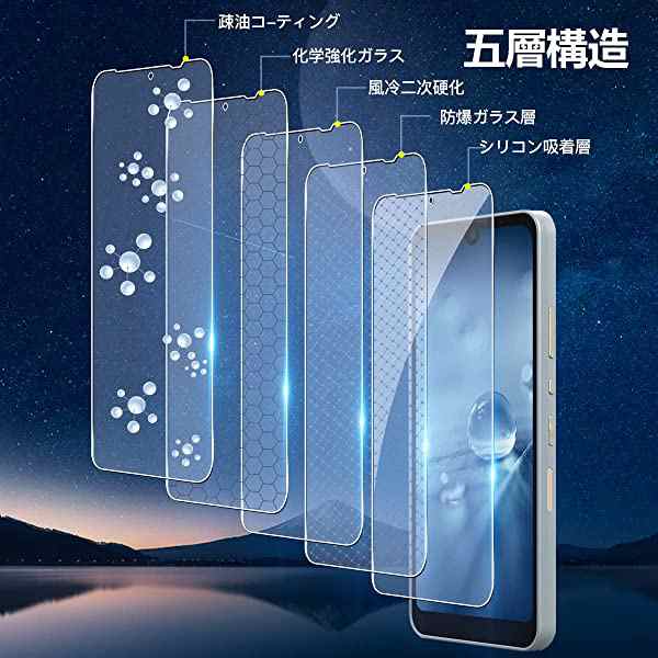 2+2枚セット】 AQUOS Wish AQUOS Wish2 SH-51C ガラスフィルム 指紋