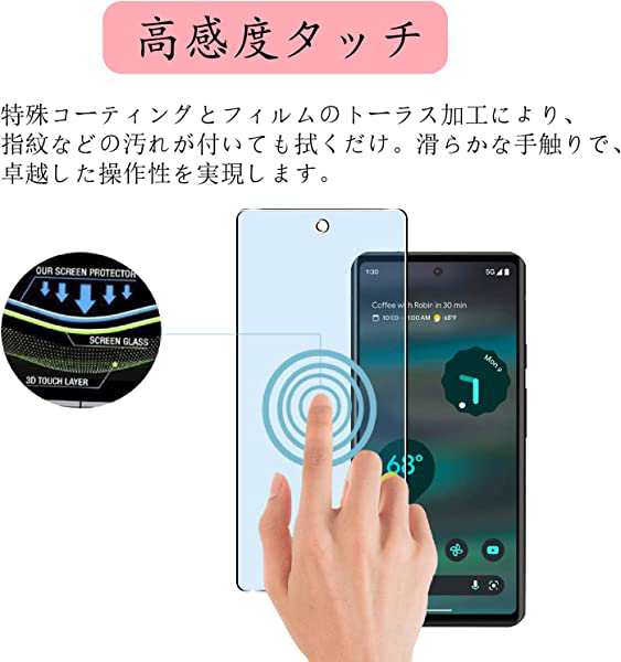 2+2枚セット ブルーライトカット】 Google Pixel 6A フィルム 指紋認証