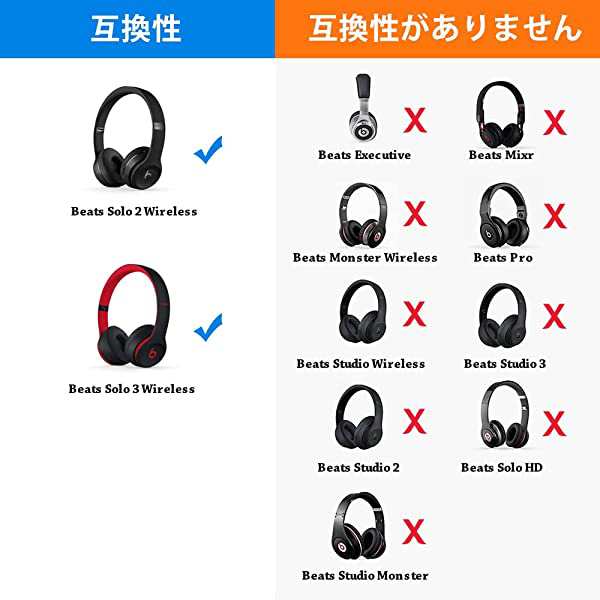 互換品】 イヤーパッド 交換用ヘッドホンパッド イヤークッションBeats