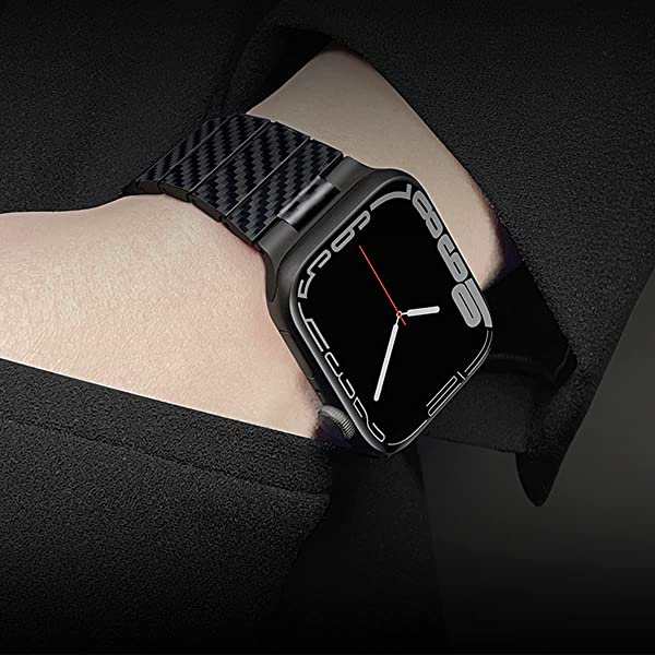 カーボン製 iWatch Band Apple Watch 対応 バンド Series 8/7/6/SE/5/4 ...