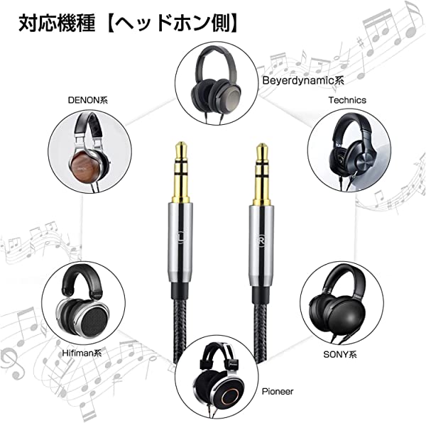 ヘッドホンケーブル 2.5mm バランス接続 交換用 アップグレード