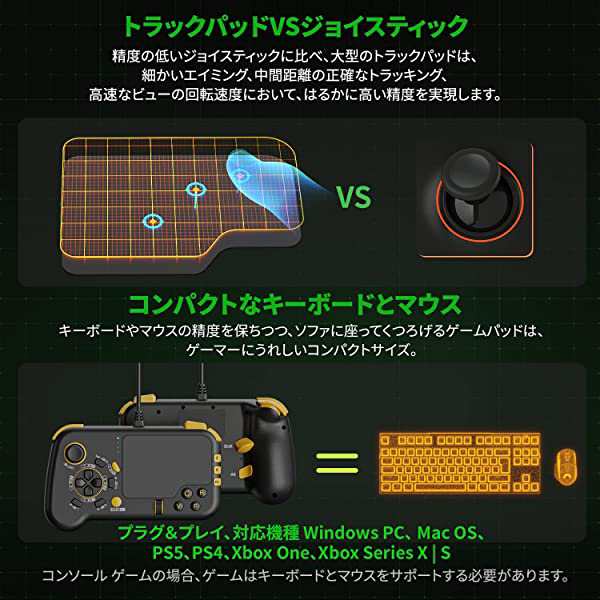 GTP01 有線 USB ゲーム タッチパッド キーボードとマウス機能付き