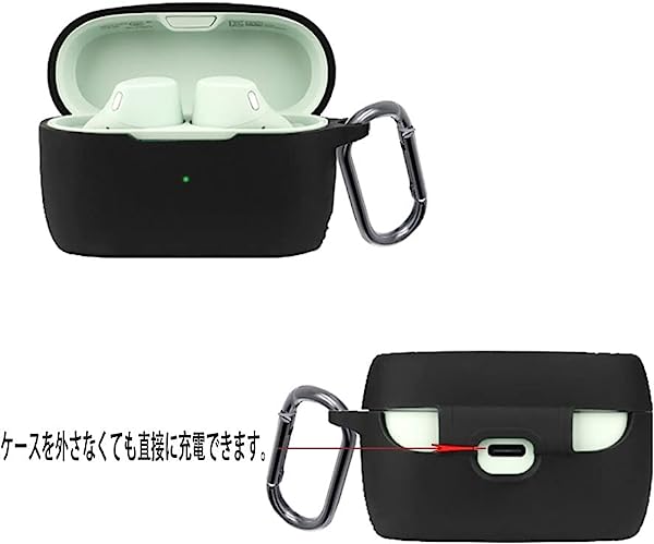 Jabra Elite 4 Active用 ケース Elite 4 Active適用 紛失防止用 フック