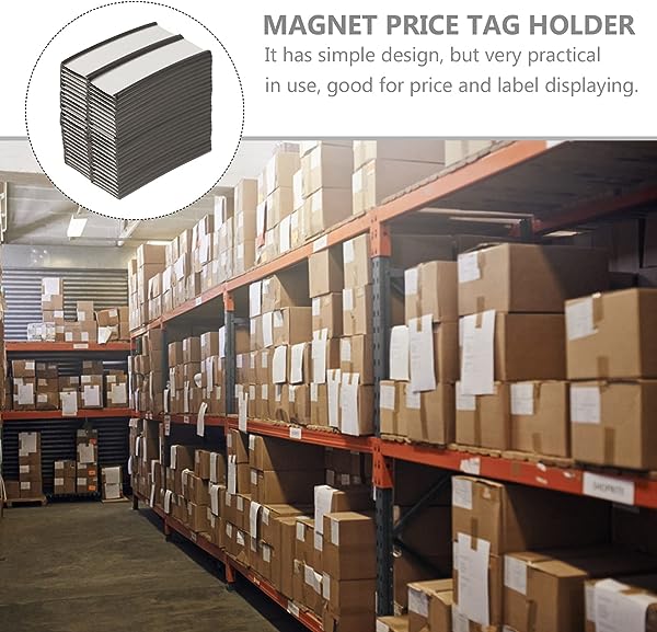 50個 マグネット 値札 ホルダー 磁気データ カードホルダー スーパーマーケット 価格ホルダー クリア プラスチック プロテクター 店舗看板 ホルダーの通販は