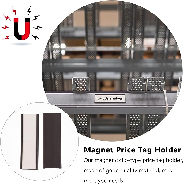 50個 マグネット 値札 ホルダー 磁気データ カードホルダー スーパーマーケット 価格ホルダー クリア プラスチック プロテクター 店舗看板 ホルダーの通販は