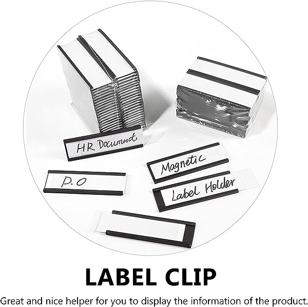 50個 マグネット 値札 ホルダー 磁気データ カードホルダー スーパーマーケット 価格ホルダー クリア プラスチック プロテクター 店舗看板 ホルダーの通販は