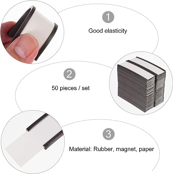 50個 マグネット 値札 ホルダー 磁気データ カードホルダー スーパーマーケット 価格ホルダー クリア プラスチック プロテクター 店舗看板 ホルダーの通販は