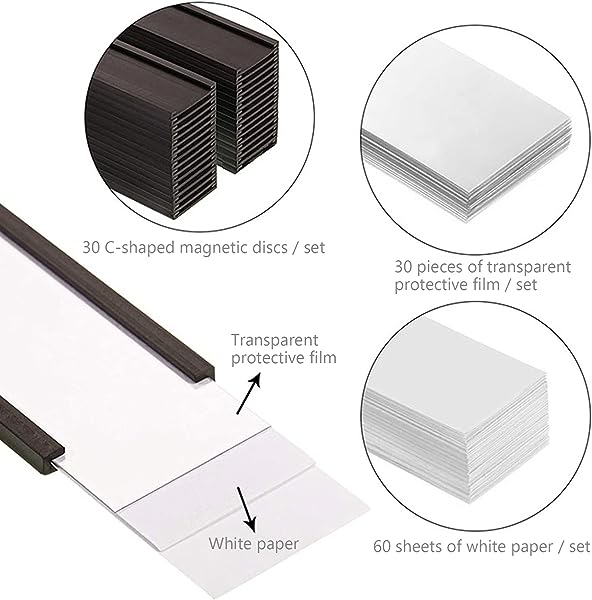 50個 マグネット 値札 ホルダー 磁気データ カードホルダー スーパーマーケット 価格ホルダー クリア プラスチック プロテクター 店舗看板 ホルダーの通販は