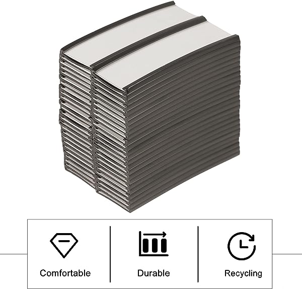 50個 マグネット 値札 ホルダー 磁気データ カードホルダー スーパーマーケット 価格ホルダー クリア プラスチック プロテクター 店舗看板 ホルダーの通販は