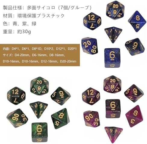 Amazon.co.jp: ゲームサイコロ 2色多面的なサイコロ板ゲーム