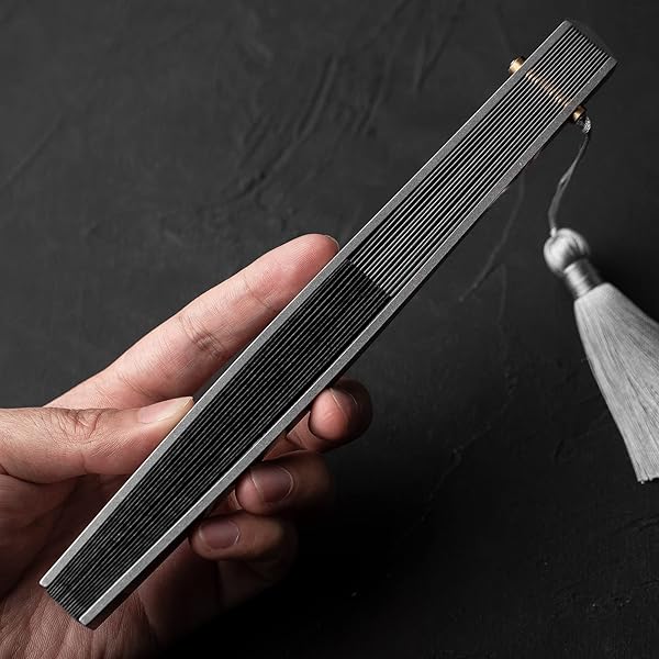 扇子 チタン メンズ ブラック 折りたたみ 紳士用 着物 和装小物 浴衣用