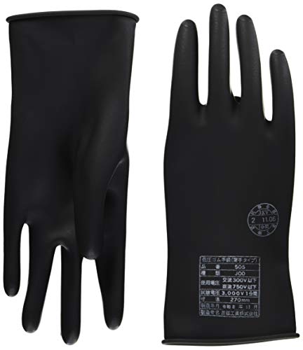 渡部工業(Watabe Kogyo) ワタベ 低圧ゴム手袋(薄手タイプ)直流750V以下 505
