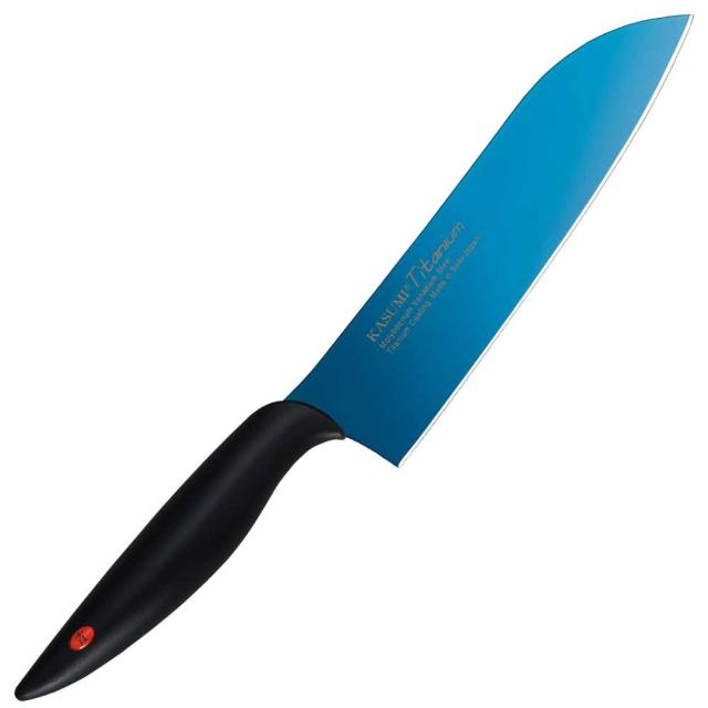 スミカマ 霞 KASUMI 包丁 チタンコーティング 三徳包丁 18cm ブルー 錆びにくい 日本製 岐阜県関市 22018/B