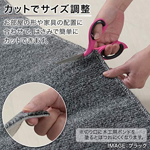 NBL ペット対応カーペット ブラック 江戸間 6畳 261×352cm 1134000490608_4