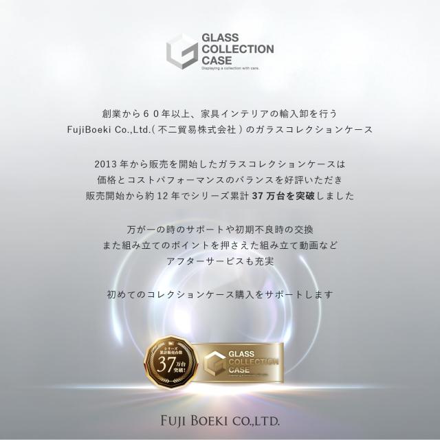 不二貿易 コレクションケース フィギュアケース 4段 幅42.5×奥行36.5×高さ162cm ブラック 強化ガラス 全面ガラス 組立商品 クリア 98880_8