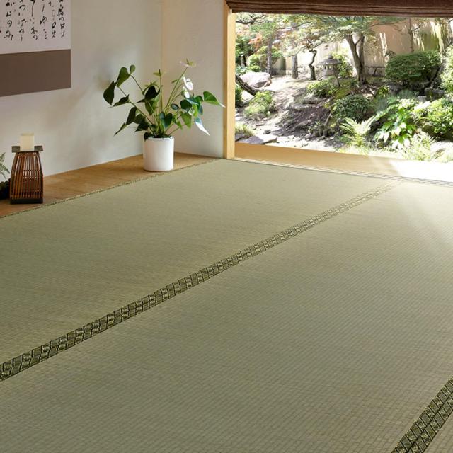 【特価セール】萩原 い草 国産 上敷き カーペット グリーン 江戸間4.5畳 引 Amazon｜萩原 国産い草カーペット ダイヤ グリーン 江戸間4.5畳(約