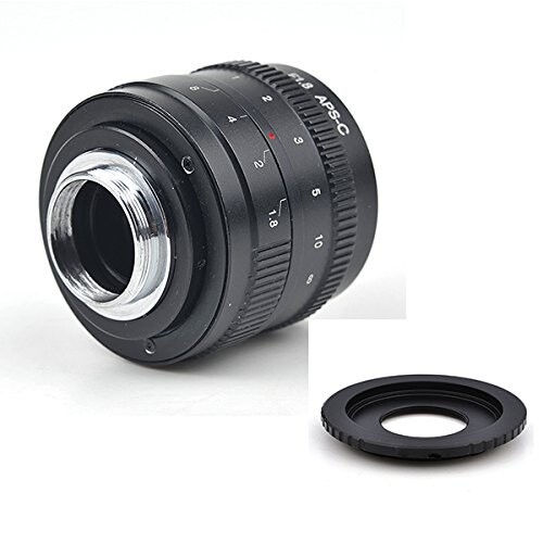 Pixco APS-CテレビCCTV 50mm F1.8レンズはＣ型ビデオ・カメラに適用しています+マウントアダプター Cフィルムレンズ-ソニーNEX Eカメラボ