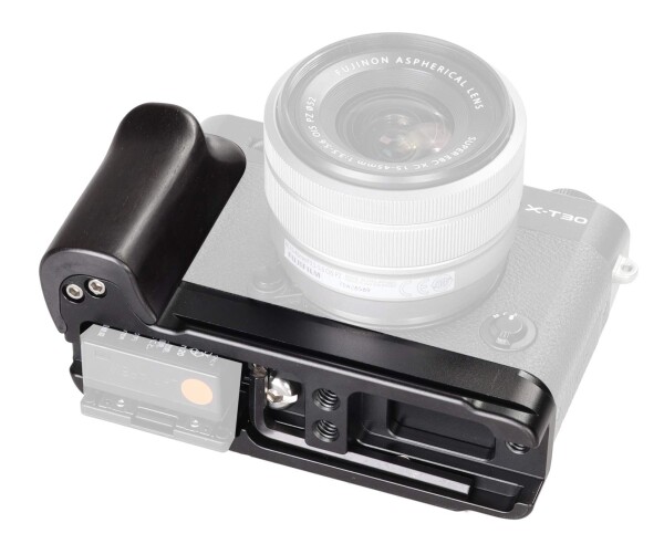 WEPOTO Fujifilm X-T10 X-T20 X-T30 XT30II用ハンドグリップメタル黒檀木材 WR-XT30_5