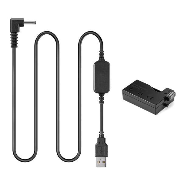 Kit Alimentatore Fittizio ACK-E8 Per Canon EOS 550D 600D 650D 700D, Alimentazione Da Power Bank Tramite USB, Per Lunghe Sessioni Video