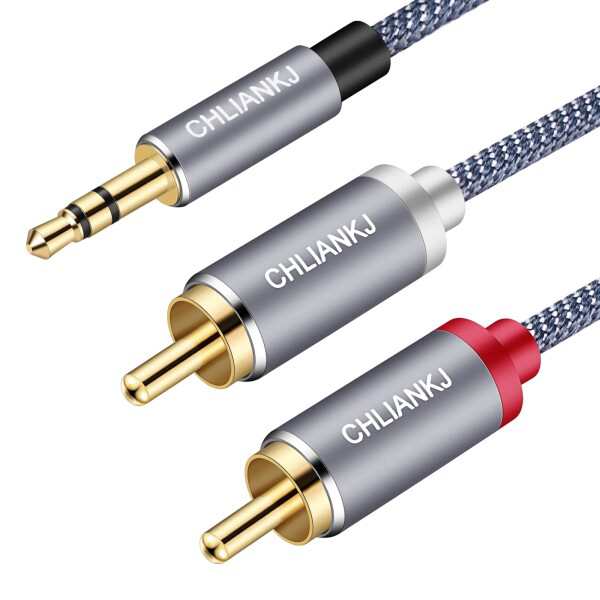 CHLIANKJ 3.5mm ステレオミニプラグ to 2RCA 変換 ステレオオーディオ