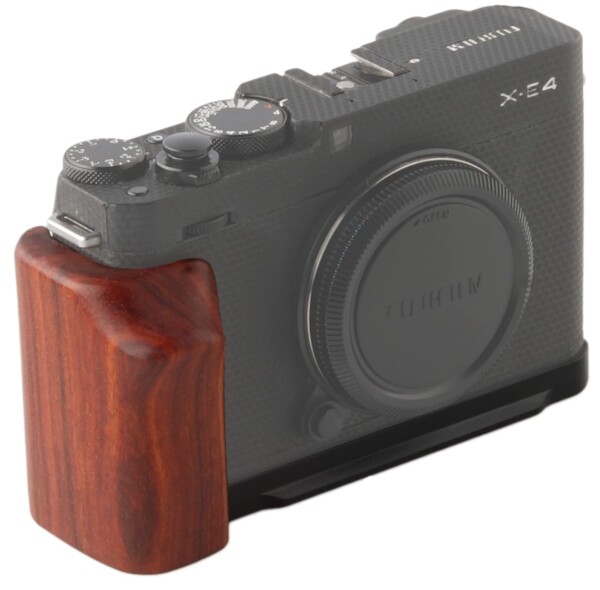 WEPOTO Fujifilm X-E4用ハンドグリップノーブルウッド+メタル (GP-XE4-R)_2