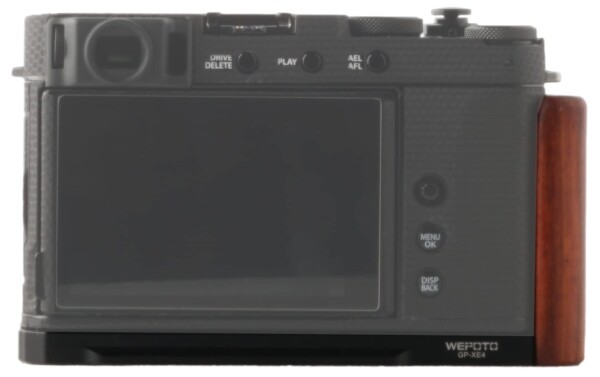 WEPOTO Fujifilm X-E4用ハンドグリップノーブルウッド+メタル (GP-XE4-R)_3