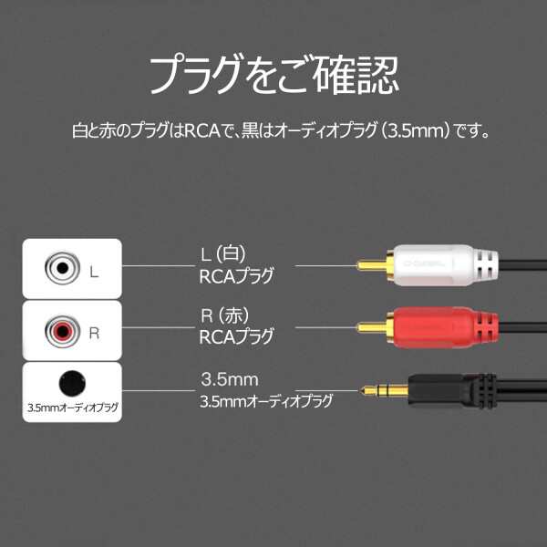 3.5mmメス RCAオス変換アダプタ はだけ RCAヂュあるプラグ⇔3.5mmAUX