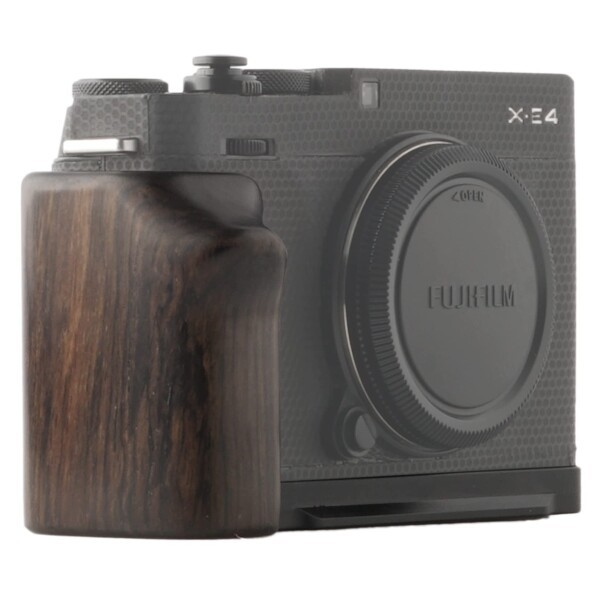 WEPOTO Fujifilm X-E4用ハンドグリップノーブルウッド+メタル