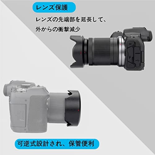 JJC EW-60F 可逆式 レンズフード Canon R7 / R10 + RF-S 18-150mm F3.5 ...