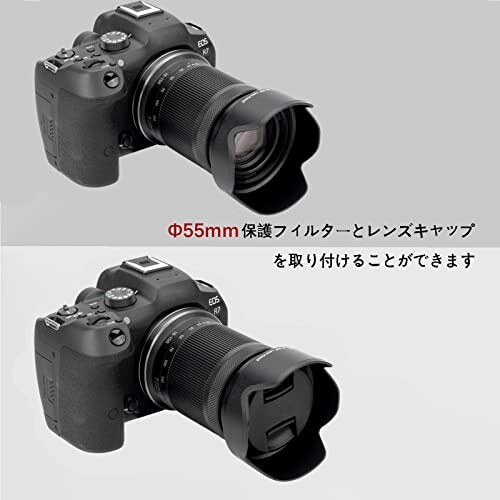 JJC EW-60F 可逆式 レンズフード Canon R7 / R10 + RF-S 18-150mm F3.5