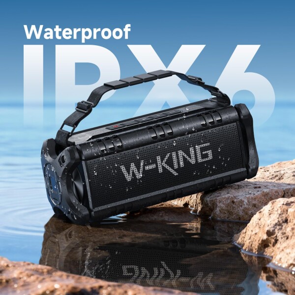 W-KING 50W(90Wピーク)Bluetooth スピーカー、IPX6 防水ポータブル