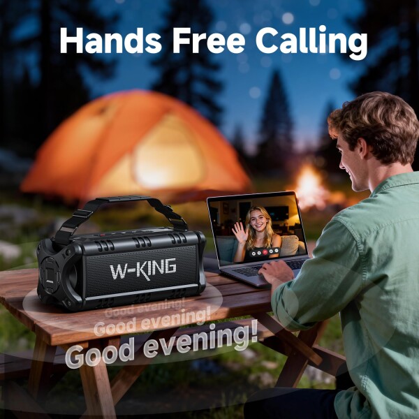W-KING 50W(90Wピーク)Bluetooth スピーカー、IPX6 防水ポータブル