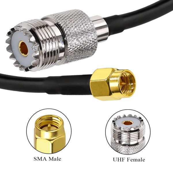 SMA UHF 延長 ケーブル RG58 3.3ft（1M）TUOLNK SMA オス SO239 メス WiFi アンテナピグテール ケーブル  PL-259 CB無線 アマチュア 無線 用 RF 同軸 アセンブリ ケーブルの通販はau PAY マーケット - アッシュカラー | au PAY  マーケット－通販サイト