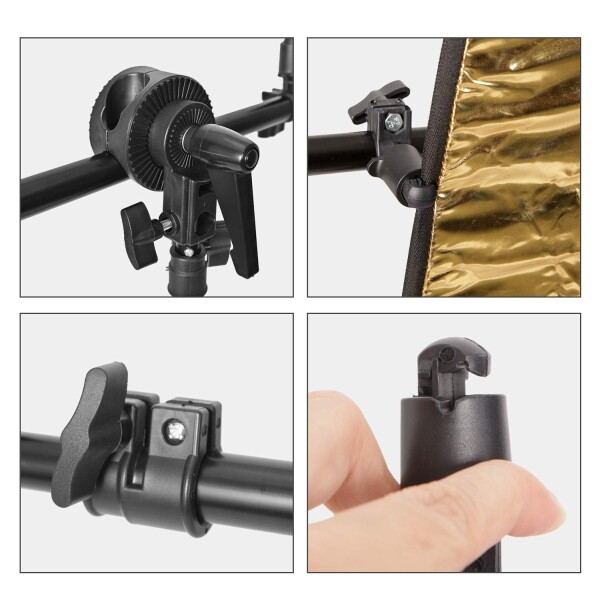 Selens 撮影用 5-IN-1丸レフ板80cm+リフレクターホルダー+2M
