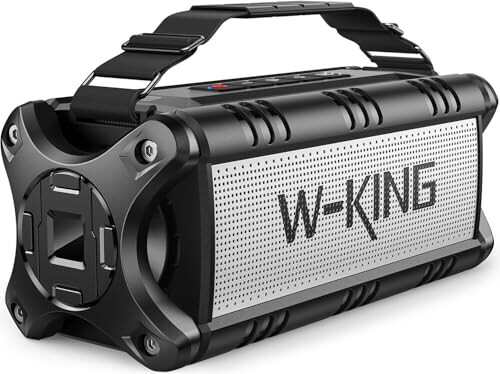 W-KING 50W Bluetooth スピーカー、ワイヤレススピーカー bluetooth 重低音、IPX6 防水ポータブルスピーカー