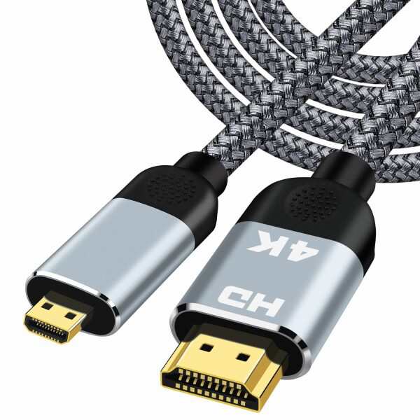 マイクロHDMI to HDMIケーブル Micro HDMI to HDMI 変換ケーブル2M 4K